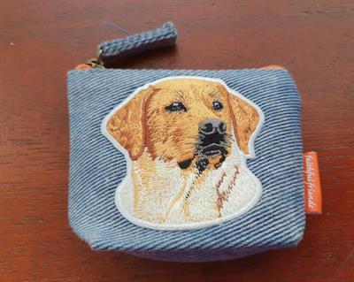 Yellow Labrador Dog Denim Purse